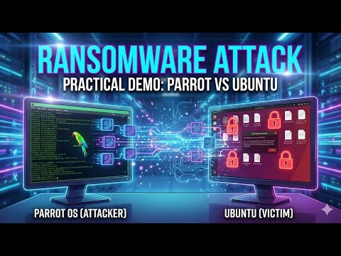 I Hacked My Own Lab with Ransomware! (Parrot & Ubuntu)