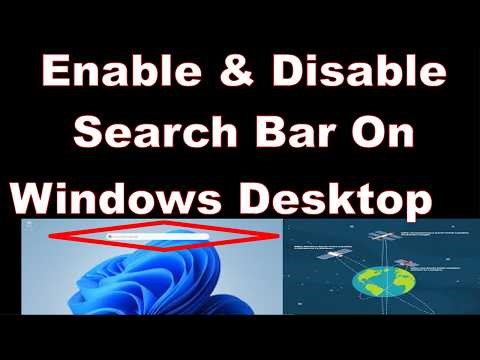 Enable & Disable Search Bar On Windows Desktop