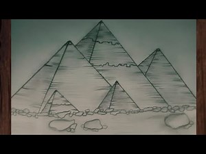 how to draw pyramids of Giza Egypt || step by step || easy drawing tutorial