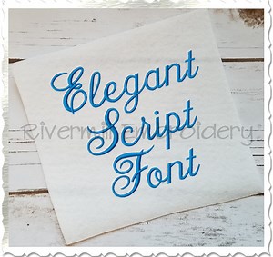Elegant Script Machine Embroidery Font Monogram Alphabet - 3 Sizes - BX Files Instant Download Design PES Rivermill Embroidery - Etsy