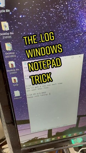 How to Create a Simple Log File Using Windows Notepad