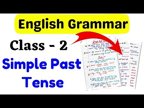 Simple Past Tense Class 2 | Class 2 English Grammar | English Worksheet for Class 2 | Grade 2 Tenses