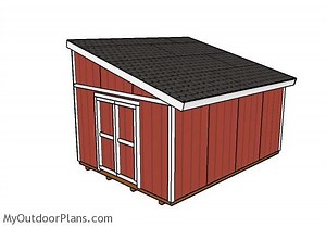 12x16 Lean to Shed Plans | MyOutdoorPlans