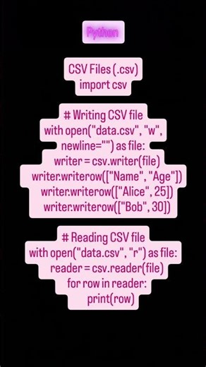 "Python CSV Handling 🐍 | Read & Write CSV Files Easily"