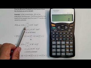 Find the Probability in a Binomial Probability Distribution Given Formula on a Sharp EL-531WH