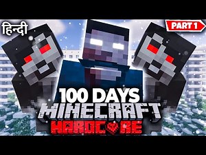 I Survived 100 Days in a Winter Zombie Apocalypse in Minecraft Hardcore... (Hindi Gameplay) (Part 1)