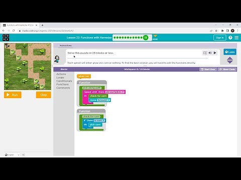 L22-12 |Code.org | Express-2021 | Lesson 21: Functions with Harvester | level 12