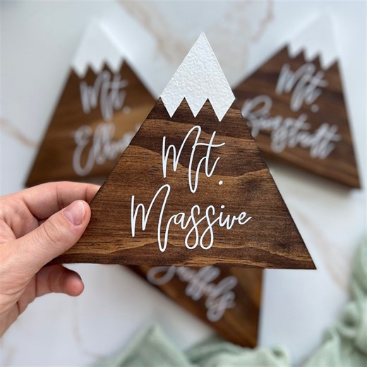 Mountain Table Numbers: Rustic Wedding Decor - Etsy Schweiz