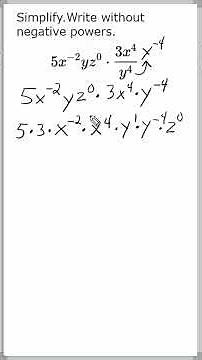 Simplify Expressions with Negative Exponents