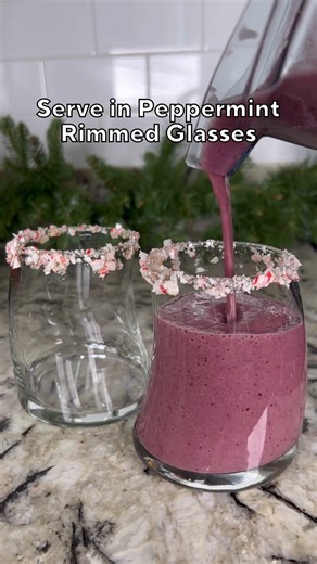 35K views · 105 reactions | Cheers to the first day of winter! This Peppermint Smoothie will surely make your spirits bright this winter & holiday season!❄️ Peppermint Smoothie Recipe: 1 cup frozen pitted cherries 1 frozen banana 1/2 tsp peppermint extract 2 cups milk of your choice crushed candy canes for rim mini candy canes to garnish Shop Vitamix, here! > https://qvc.co/vitamixfbqshop | QVC | Facebook