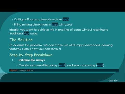 How to Fit One Array into Another in Python Using Numpy