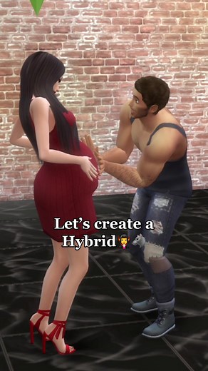 Let‘s try to make a hybrid 🧛‍♀️🐺 #sims4 #vampire #werwolf #hybrid | Sims 4
