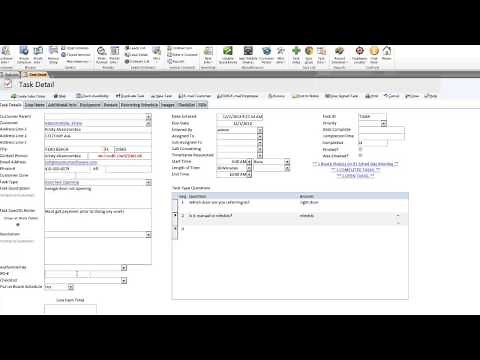 Work Order Entry