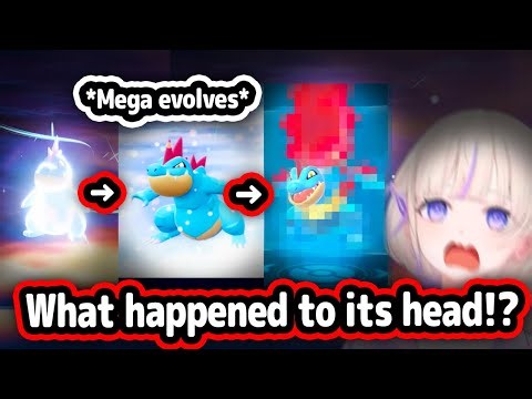 Hajime's Reaction To Croconaw's Evolution and Mega Feraligatr Is Priceless【Hololive】