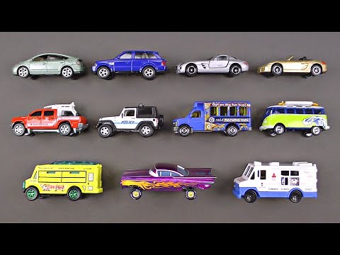 Learning Los Angeles Street Vehicles for Kids - Cars & Trucks Hot Wheels Matchbox Tomica Disney Cars