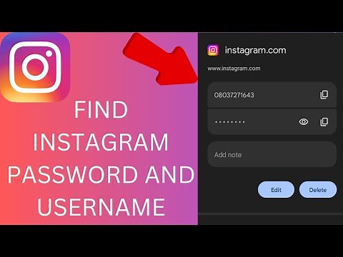 How To Find Instagram Password And Username || How to see your Instagram password and username