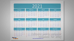 Printable calendar 2021 template