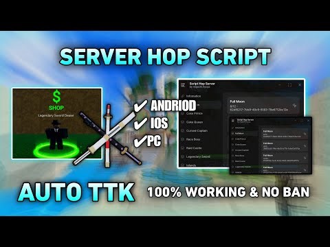 Blox Fruits Script: Auto Server Hop, TTK, Full Moon, Mirage Island, Prehistoric Island, Dough King
