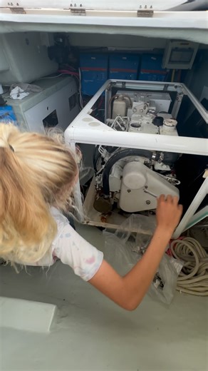 41K views · 135 reactions | Learn by doing  . Bells is always involved in the servicing of our diesel engines… and Ted is our main drone pilot…. and the younger two, well they had just finished up the washing before jumping in the water  . It’s fascinating how personalities and interests unfold within a family… . #learning . . . . . . . . . . . . | Sailing with six | Facebook