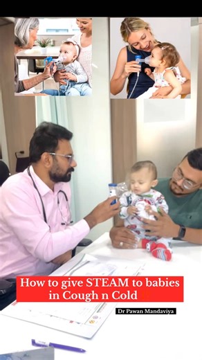 Dr Pawan Mandaviya on Instagram: "How to give STEAM in Children with COUGH n COLD⁉️ Blocked nose in babies? 🤧 Cough & cold in children. 💨 Humidification is one of the safest and most effective ways to relieve nasal congestion in infants. ✔️ Loosens mucus ✔️ Improves breathing ✔️ Helps babies sleep better ✔️ Safer than traditional steam #PediatricianAdvice #BabyCareTips #BlockedNoseBaby #BabyColdCare #InfantCare NewbornCare BabyHealth SafeParenting HumidifierForBaby PortableHumidifier BabyColdR