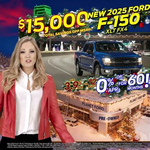 New 2025 Ford F-150 XLT | $15,000 OFF + 3.9% APR for 72m | 0% for 60m | Ford Dealer in Dallas, TX