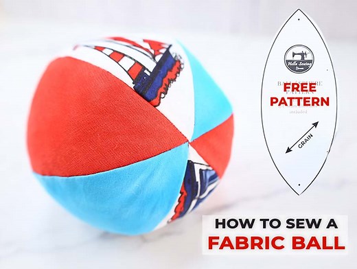 How To Sew A Ball / Sphere Sewing Pattern For A Nice Round Shape ⋆ Hello Sewing