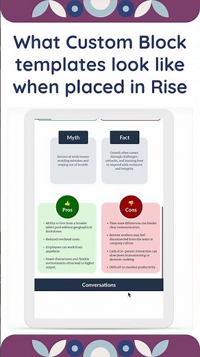 Articulate Rise - Overview of Custom Block Elements