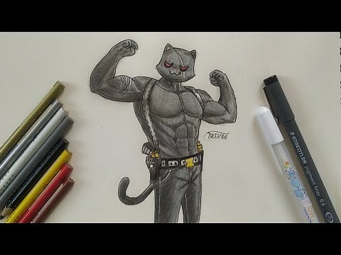 How To Draw Shadow Meowscles | NEW Fortnite Chapter 2 Season 2