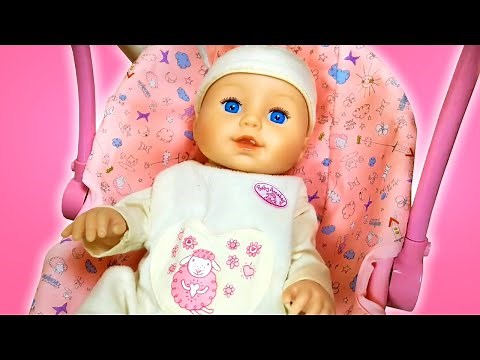 Baby Annabell doll & kids play baby dolls - Baby doll morning routine & feeding baby doll.