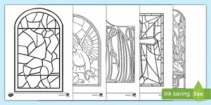 Colouring Stained Glass Templates