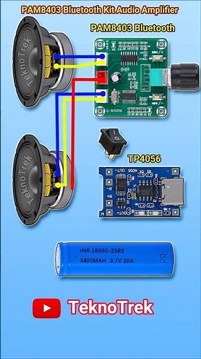 How to Connect PAM8403 Bluetooth Audio Amplifier Kit 🔊 #shorts