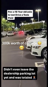 2.1K views · 16 reactions | They allowed an 18 year old to test drive a Tesla Plaid and this is what happened  | Fails | Facebook