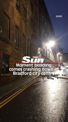 Historic Bradford building collapses forcing locals to evacuate #england #building #architecture
