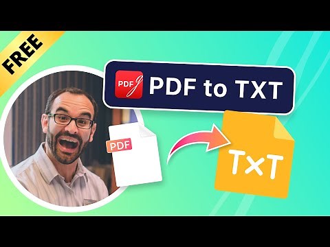 How to Convert PDF File to TXT File | Free PDF Solution