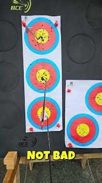 Day 18 of Training. Testing both bows at 30m on 40cm target.