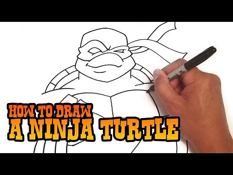How to Draw a Teenage Mutant Ninja Turtle - Step by Step Video