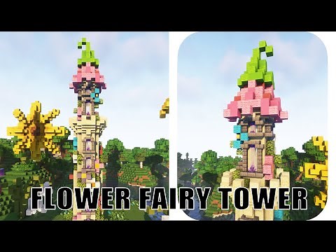 Minecraft Flower Fairy Tower | How to build a Cottagecore Fairy Tower