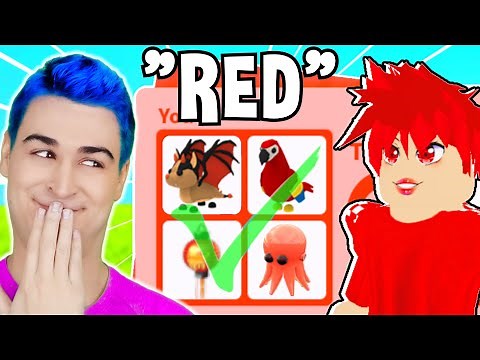 Trading *STRANGERS* Their *FAVORITE COLOR* In Adopt Me Roblox!! Adopt Me Trading Challenge FLEX OFF