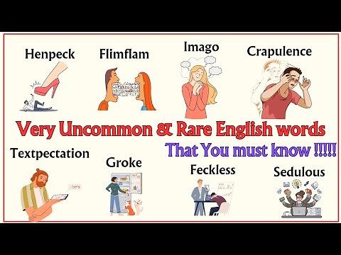 Lesson 30: 12 Very Uncommon, Rare & Unusual English words with meaning& example #vocabularyinenglish
