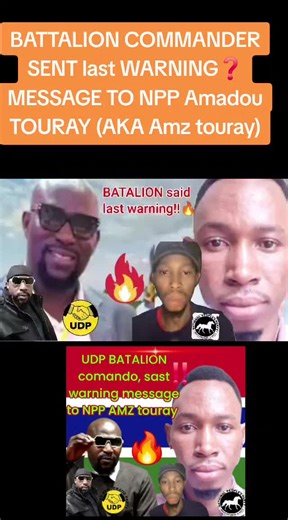 Battalion Commander's Final Warning to Amadou Touray