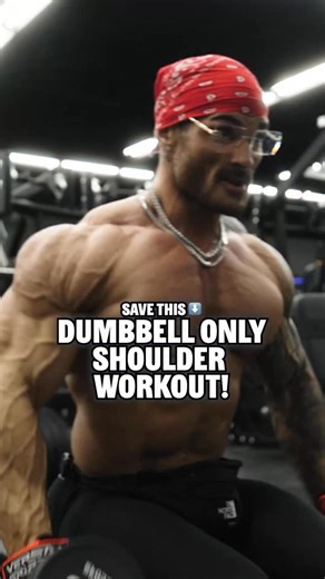 Nothing fancy. Simple, fast, and effective! - SAVE THIS POST for your next workout ↗️ - 40 mins. Dumbbells Only. - This workout will light up your shoulders with a massive pump. - I woke up the next morning pleasantly surprised with how sore my shoulders were! - Give it a shot & let me know what you think! - @vqfit NEW GOLDEN BOY COLLECTION is now available! - Use my code ‘Buendia’ | Jeremy Buendia