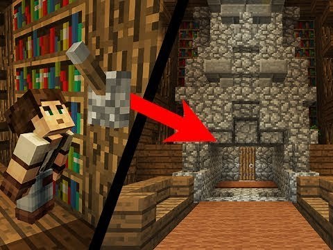 Minecraft - How To Build A Secret Fireplace Entrance!