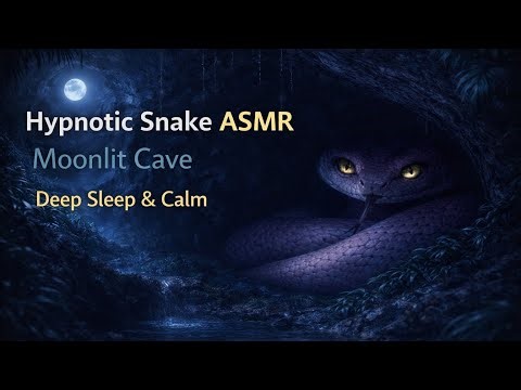 Hypnotic Snake ASMR 🐍 Moonlit Cave 🌙 Deep Sleep & Calm ✨