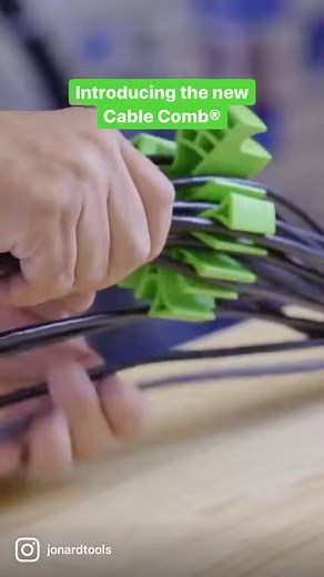 11K views · 176 reactions | NEW CABLE COMB® - Adding to our collection Use this to neatly bundle your cables and reduce the amount of time it takes to straighten, organize, and lash multiple cables together. https://jonard.com/cable-combtm-cable-organizing-tool?v=1136 #cablemanagement #cablecomb #tools #innovation #hack | Jonard Tools | Facebook