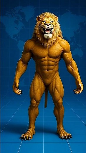 What if humans were evolved from Lions🦁 #humansevolved ??#ai#aianimation#evolution#aiex#aievolution