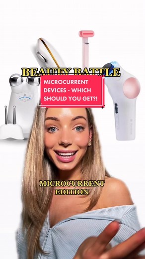 WHICH MICROCURRENT DEVICE IS BEST ⚡️ DETAILS BELOW - Which should you buy? ⭐️NUFACE ($339) 400 micro-amps. Short term powerful, Long term less so, a bit bulky. ⭐️ZIIP ($495) 400 micro-amps. Micro Chrrent and Nano Current. Expensive but portable. You have to use an app for it to work. ⭐️ SOLAWAVE ($149) 300 micro-amps. Most portable and affordable but least powerful. Also has heat and red light therapy! ⭐️ THERAFACE ($399) 500 micro-amps. Microcurrent, red light and blue light LED, facial massage