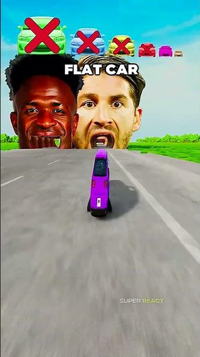 Big & Small Cars vs Vinicius, Ramos, Yamal, CR7 Open Mouth