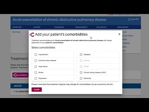 How to use the BMJ Best Practice Comorbidities Manager