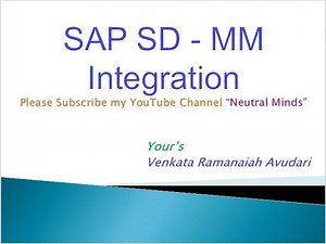 SAP SD - MM Integration