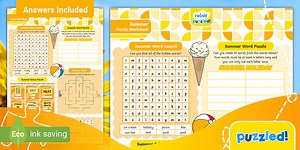 Summer Puzzle Worksheet